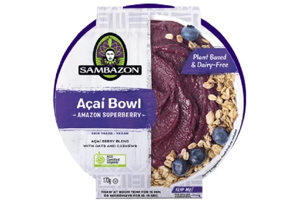 Sambazon’s New Ready to Eat Acai Bowls Now Available Via Kibsons