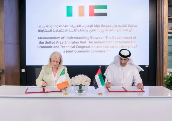 His Excellency Dr. Thani Al Zeyoudi, UAE Minister of State for Foreign Trade, and Her Excellency Niamh Smyth, Ireland